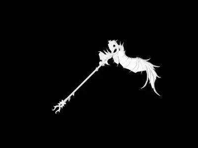 Dragon Scythe Low-poly 3D model