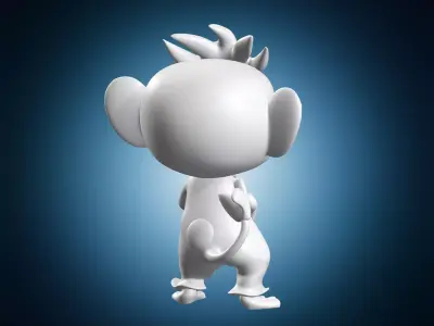 Tanzee Monkey Pal With Assault Rifle 3D print model