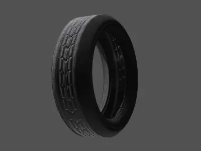 Tire Rubber PBR Low poly Game-Ready Low-poly 3D model