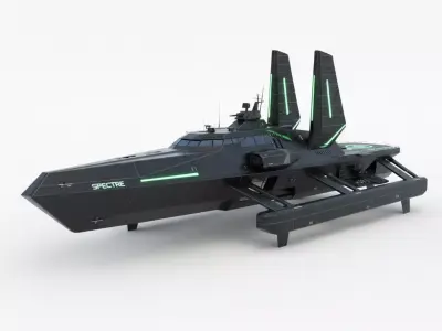 Spectre Stealth Boat 3D print model