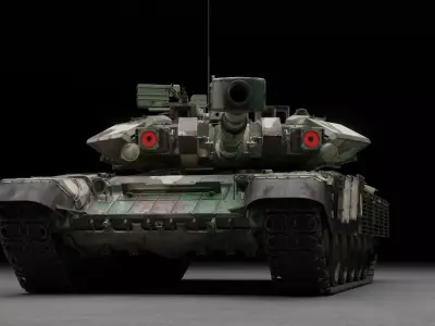 Tank Object 187 With X-shaped engine 3D Model 3D model