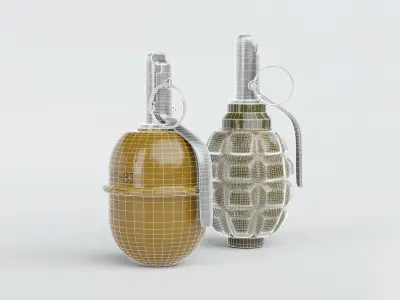 Grenade Pack - RGD-5 and F1 3D model