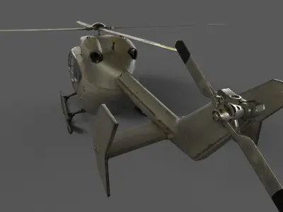 EC145 Helicopter Low-poly 3D model