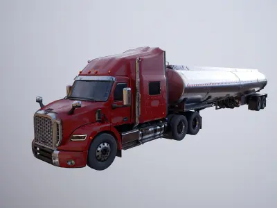 Generic Semi Truck Sleeper and Trailers Collection 3D model