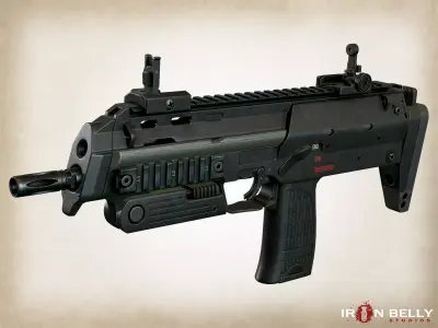 AAA FPS MP7A1  Low-poly 3D model