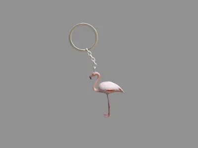  flamingo keychain 3D model