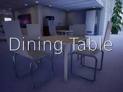 Dining Table SHC Quick Office LM Low-poly 3D model