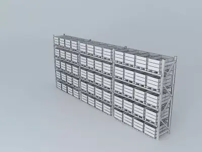 racking three parts Free 3D model