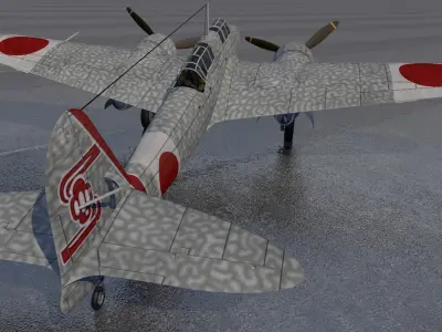 Kawasaki Ki-45 Toryu - aka Nick 3D model