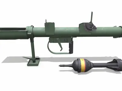 PIAT WW1 British Anti Tank Weapon Low-poly PBR Low-poly 3D model