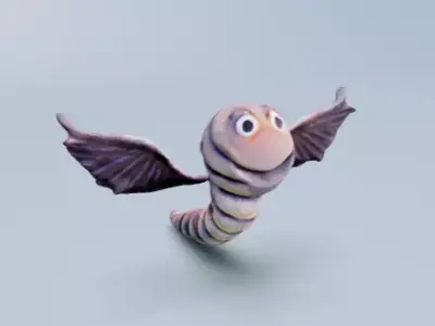 Worm wings 3D model