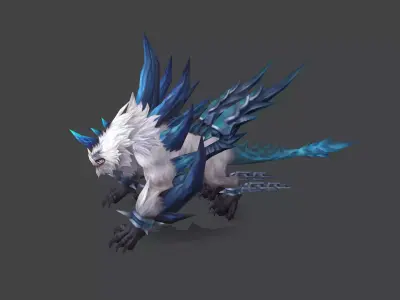 wolf demon Low-poly 3D model