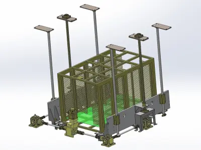 Positioning mechanism of heavy-duty platform 3D model