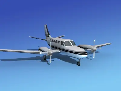 Cessna 441 Conquest II V12 3D model