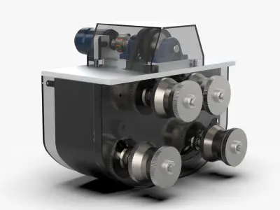 Hydraulic Winding Mechanism 3D model