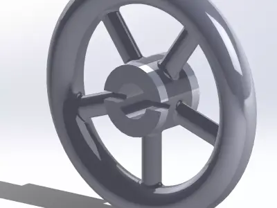Mechanical Handwheel Machine Wheel 3D model