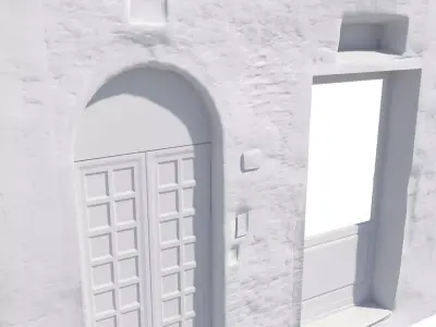 3D Scanned Italian Facade 007 Low-poly 3D model