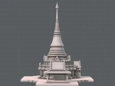 Pagoda V01 Low-poly 3D model