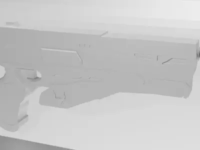 Sci-Fi nadia Taser Gun Low-poly 3D model