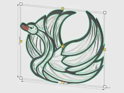Quilling Swan Free 3D print model