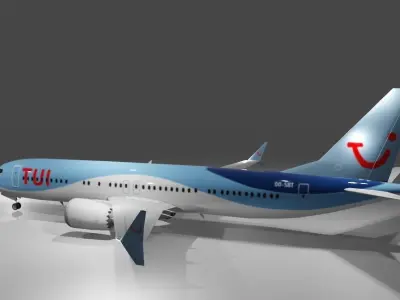 TUI Airlines Boeing 737max 8 3d model  Low-poly 3D model
