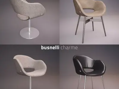 Busnelli Charme Chair Collection Free 3D model