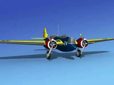 Martin B-10 V03 USAAC 3D model