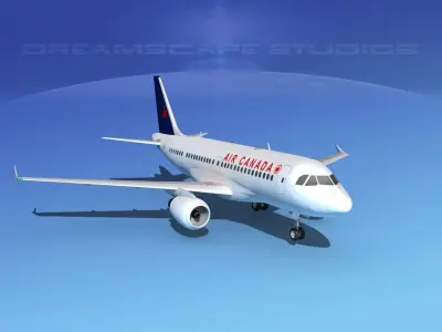 Airbus A319 Air Canada 2 3D model
