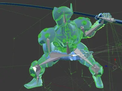 Ninja robot design mk1 3D model