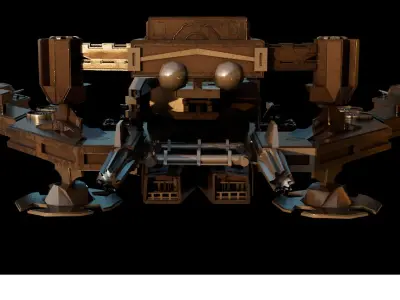 Metal Gear Spaceship Low-poly 3D model