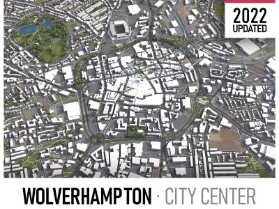Wolverhampton Low-poly 3D model