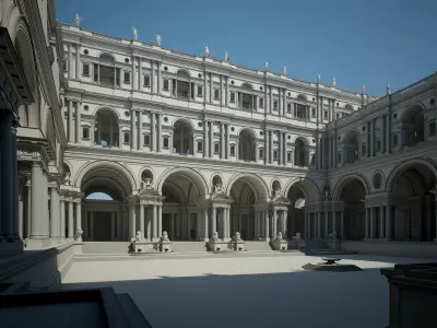 Courtyard of an Ancient Temple II 3D model