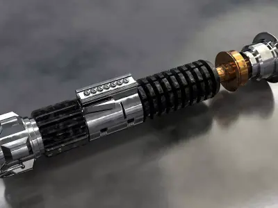 Obi-wan Kenobi Lightsaber 3d Model Low-poly 3D model