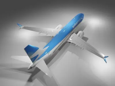 Aerolineas Argentinas Boeing 737 max8 3D Model Low-poly 3D model