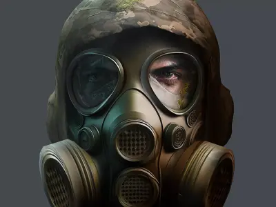 Helmet 3d model military combat Military scifi Low-poly Low-poly 3D model