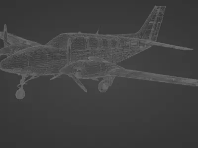 Beechcraft Baron G58 Angkasa Aviation Academy PK-LRV 3D model