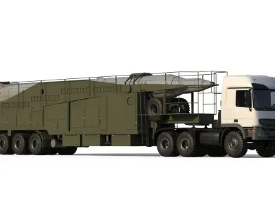 Sejjil iranian ballistic missile 3D model