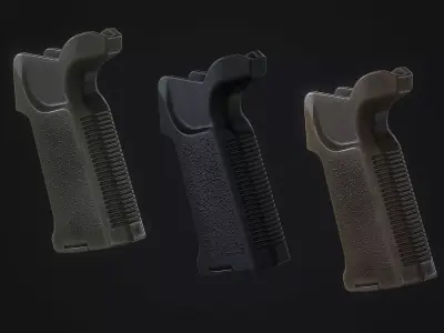AR15M4 PDW PISTOL GRIP Low-poly 3D model