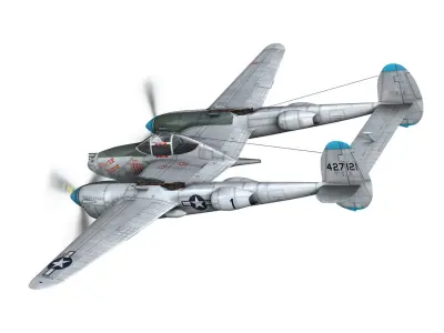 Lockheed P-38 Lightning - Charlcie Jeanne 3D model
