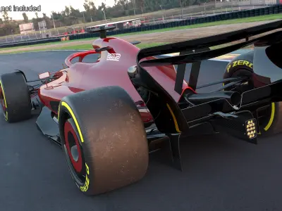 Formula 1 2022 Red Livery Rigged for Maya 3D model
