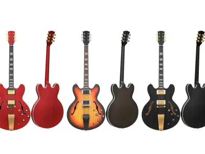 Electric Guitar Part 4 Low-poly 3D model