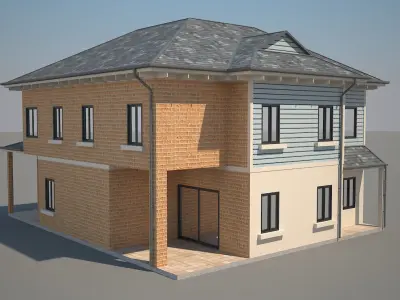  Cottage House 5 Low-poly 3D model