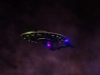 Like the USS-Enterprise low poly Low-poly 3D model