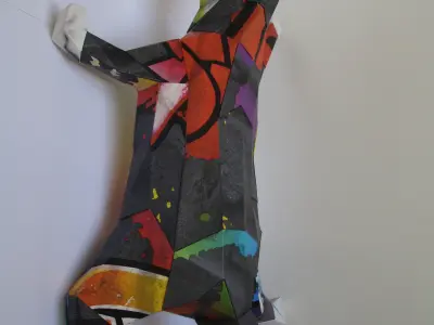 Cat climbing lowpoly Low-poly 3D model