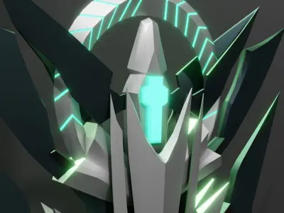 Pneumas Aegis sword 3D model
