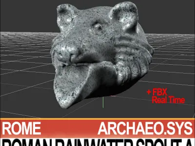 Roman Rainwater Spout A 3D model
