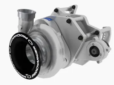 Procharger F3X-140 Crank Driven Low-poly 3D model