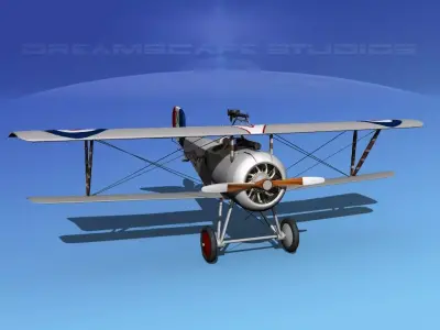 Nieuport 17 Fighter V08 RAF 3D model