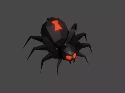 Black Widow Low-poly 3D model