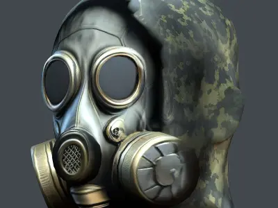 Helmet 3d model military combat Military scifi helmet Low-poly 3D model